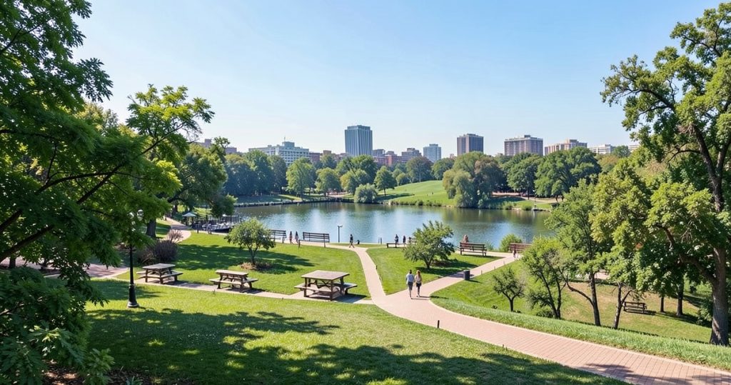 Praças e parques principais